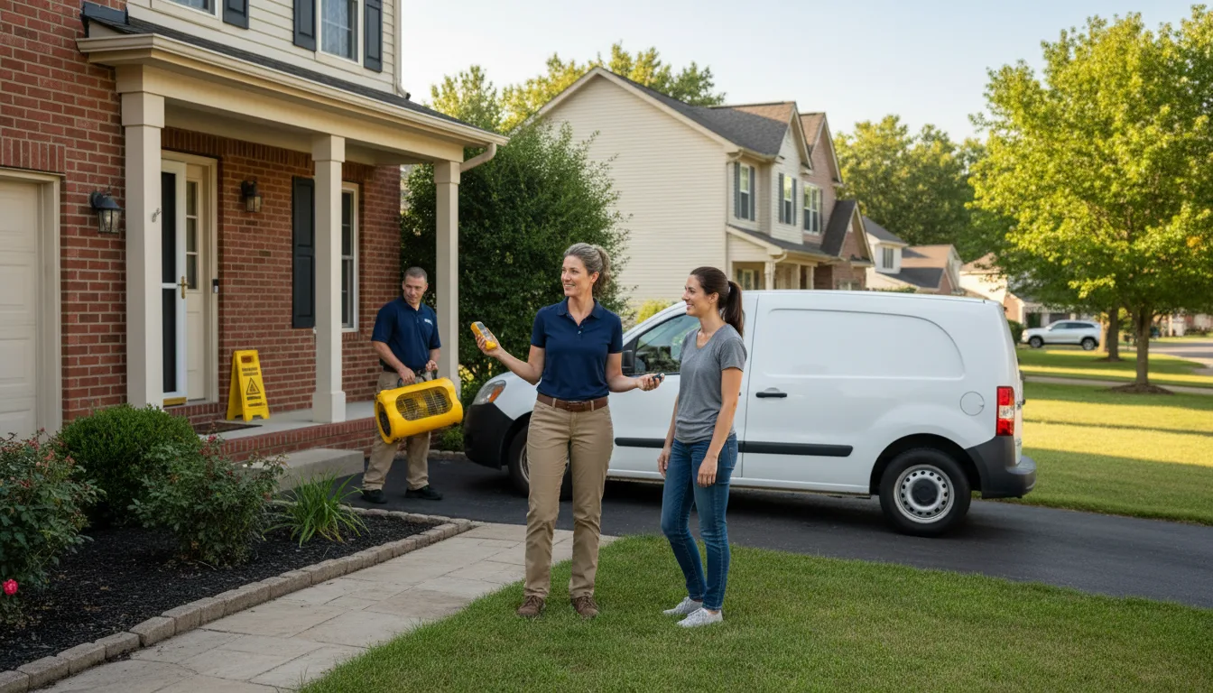 Residential water damage restoration in Lee Center, IL